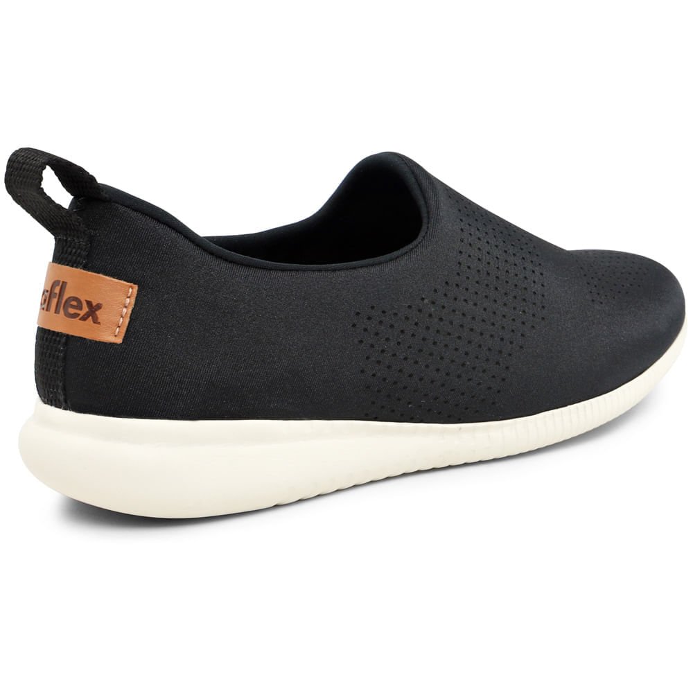Tênis Slip On Preto Elastano Laser Preto 3