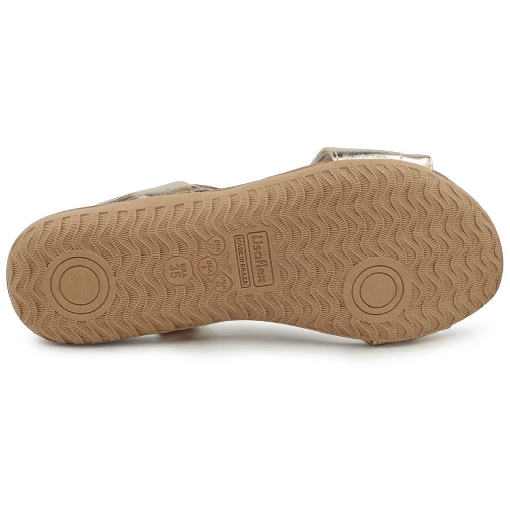 Sandália Rasteira Couro Prata Velha Elástico Prata 5