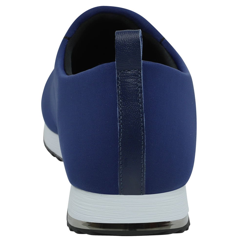 Tênis Slip On New Blue Elastano Detalhe Costura Azul 4