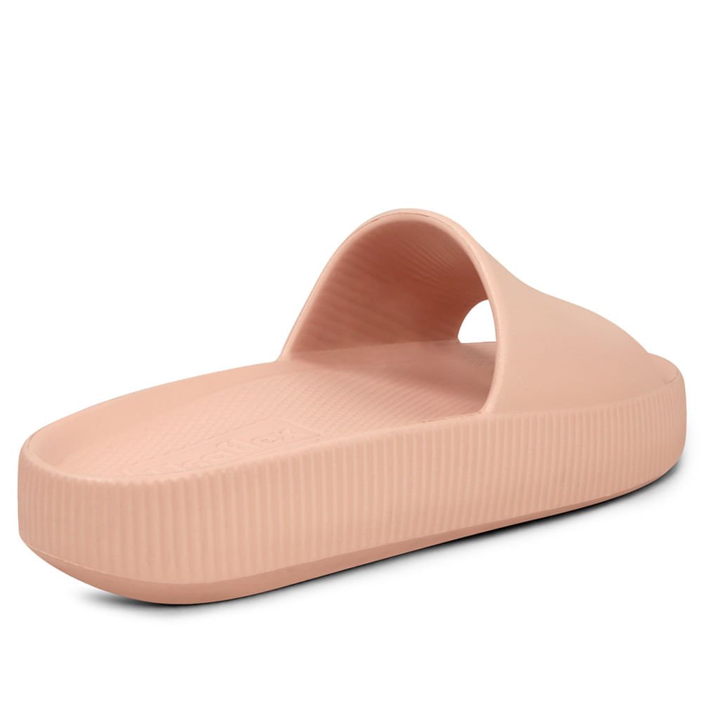 Chinelo Slide Rose Poofy Salto Plataforma Eva Bege 3