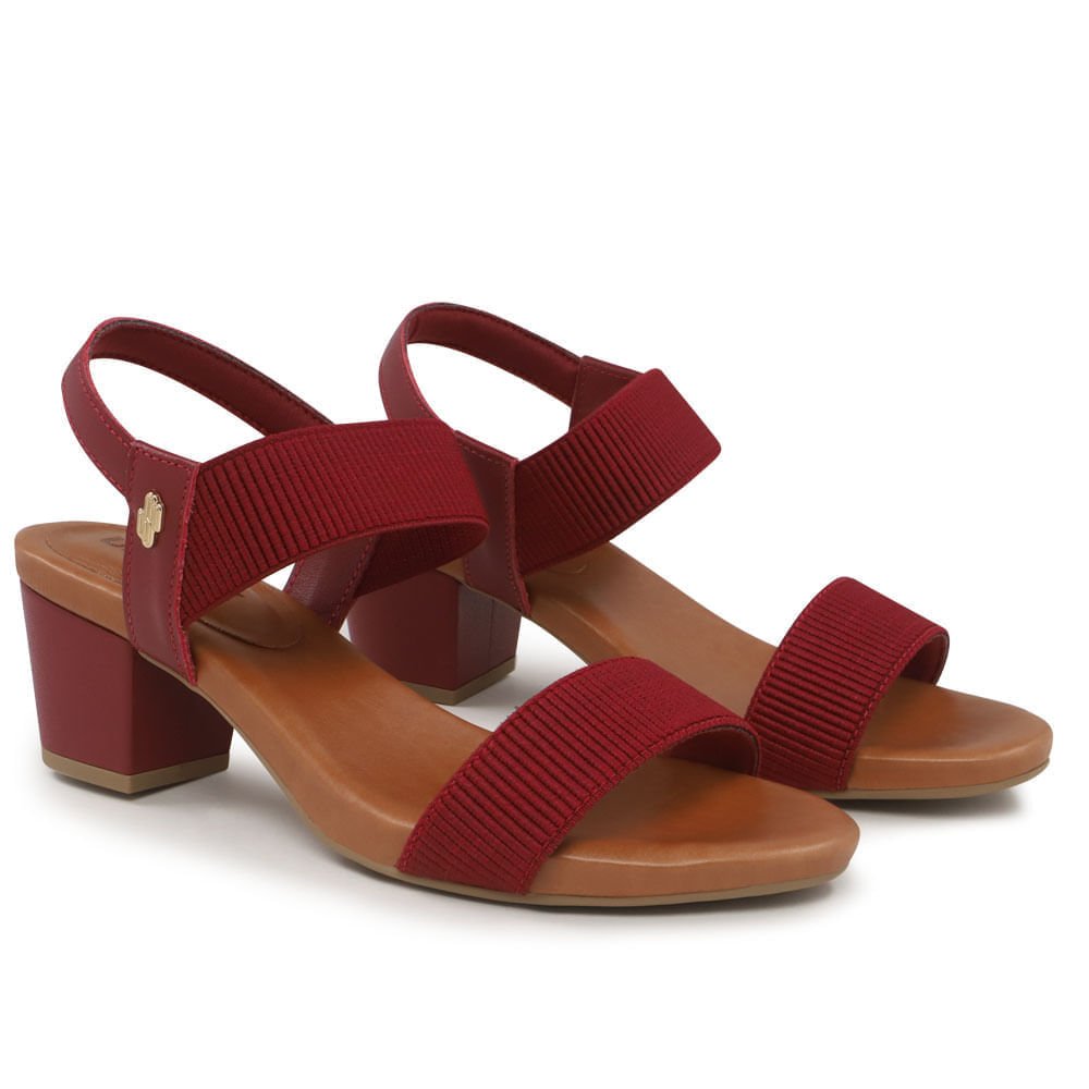 Sandália Rebu Elástico Vermelho 2