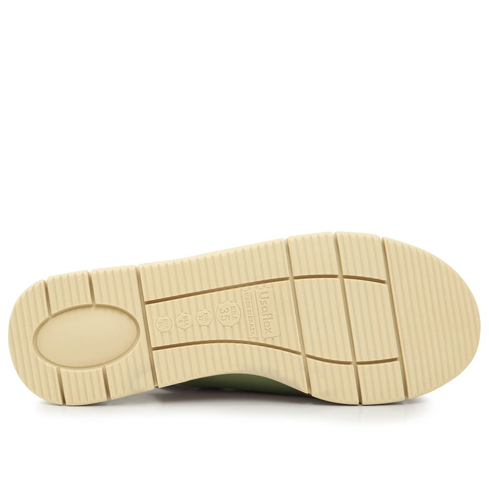 Sandália Salto Plataforma De Couro Hortelã Com Fecho-Flex Verde 4