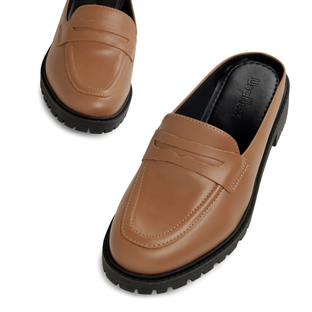 Mule Camel Tratorada Couro Marrom 4