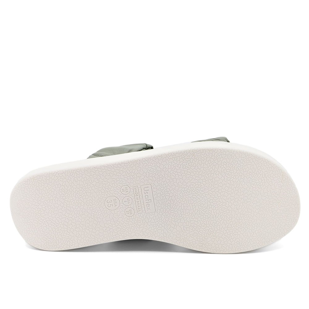 Tamanco Plataforma Couro Verde Tiras Scrunchie Verde 6