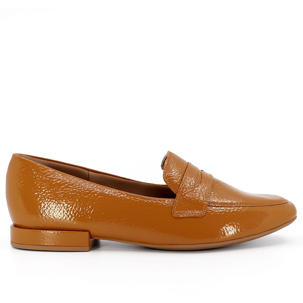 Loafer Marrom Básico Verniz Marrom 1