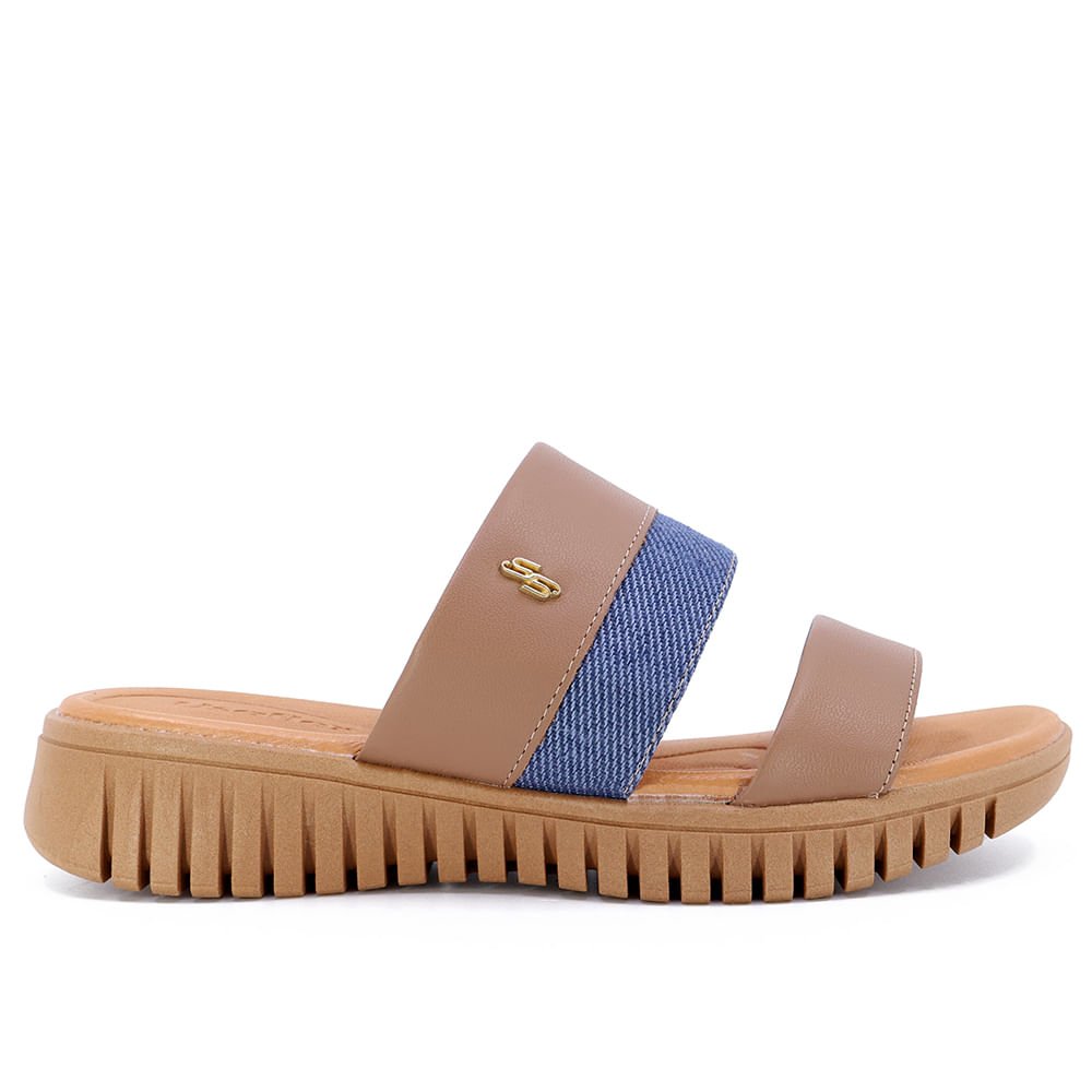 Tamanco Plataforma Couro Marrom Sola Tratorada Marrom 1