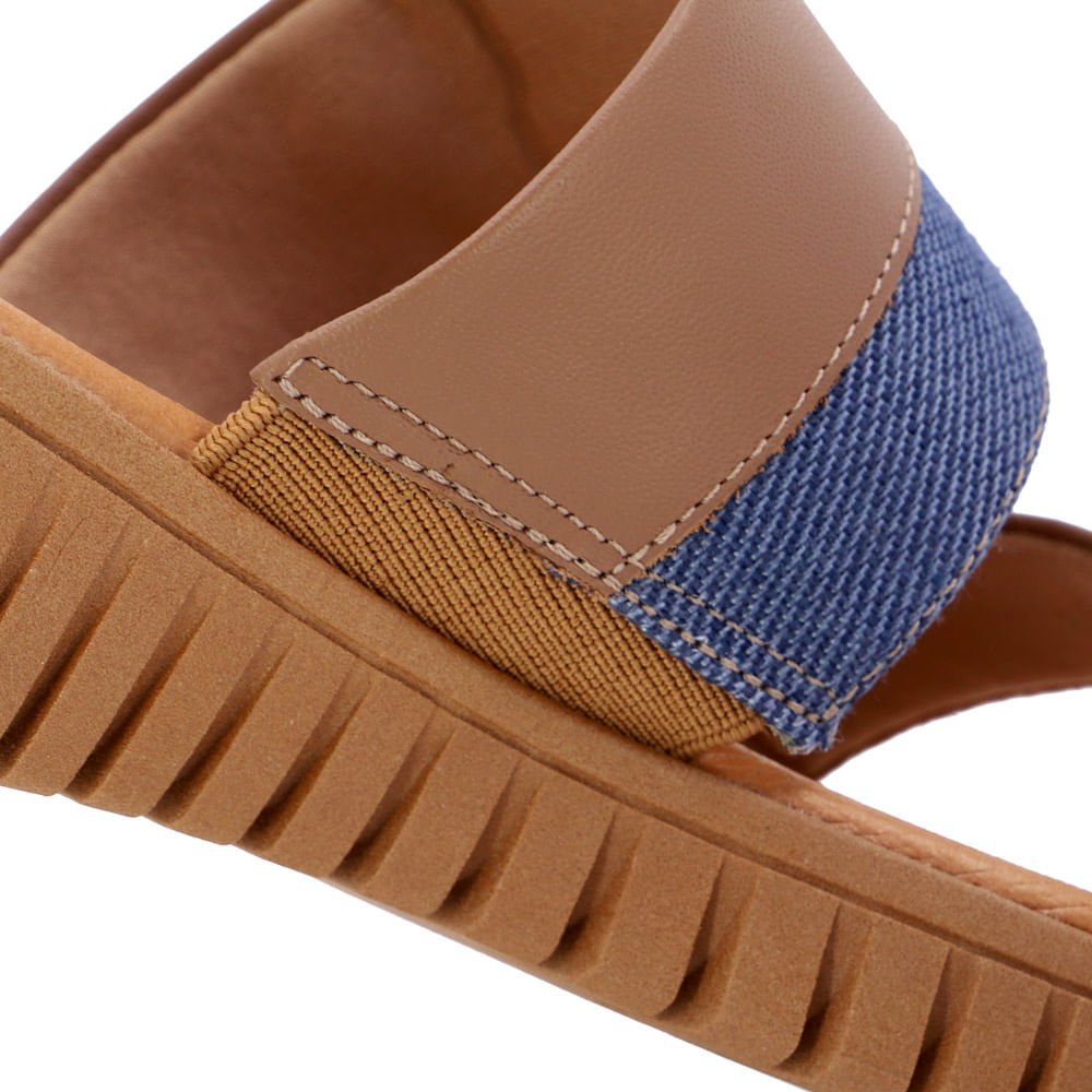 Tamanco Plataforma Couro Marrom Sola Tratorada Marrom 4