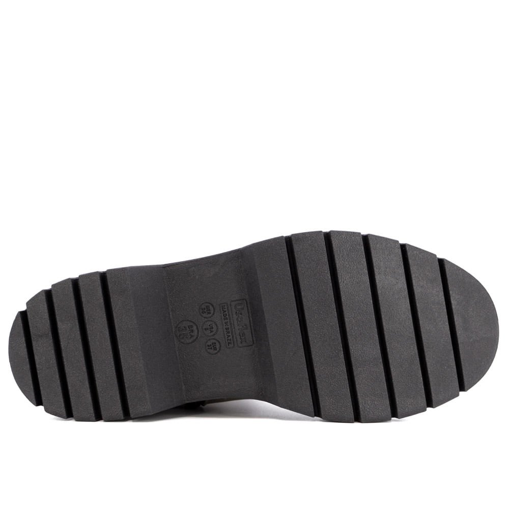 Bota Coturno Cinza Couro Bege 4