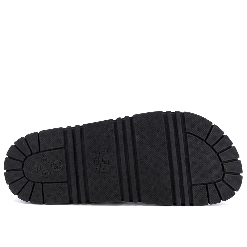 Sandália Plataforma Couro Preto Preto 4