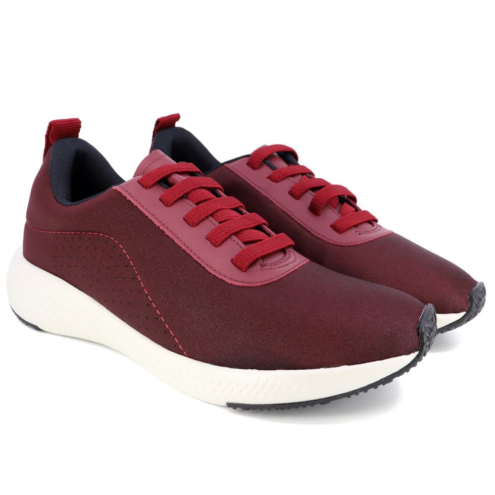 Tênis Casual Elastano Vermelho Vermelho 2