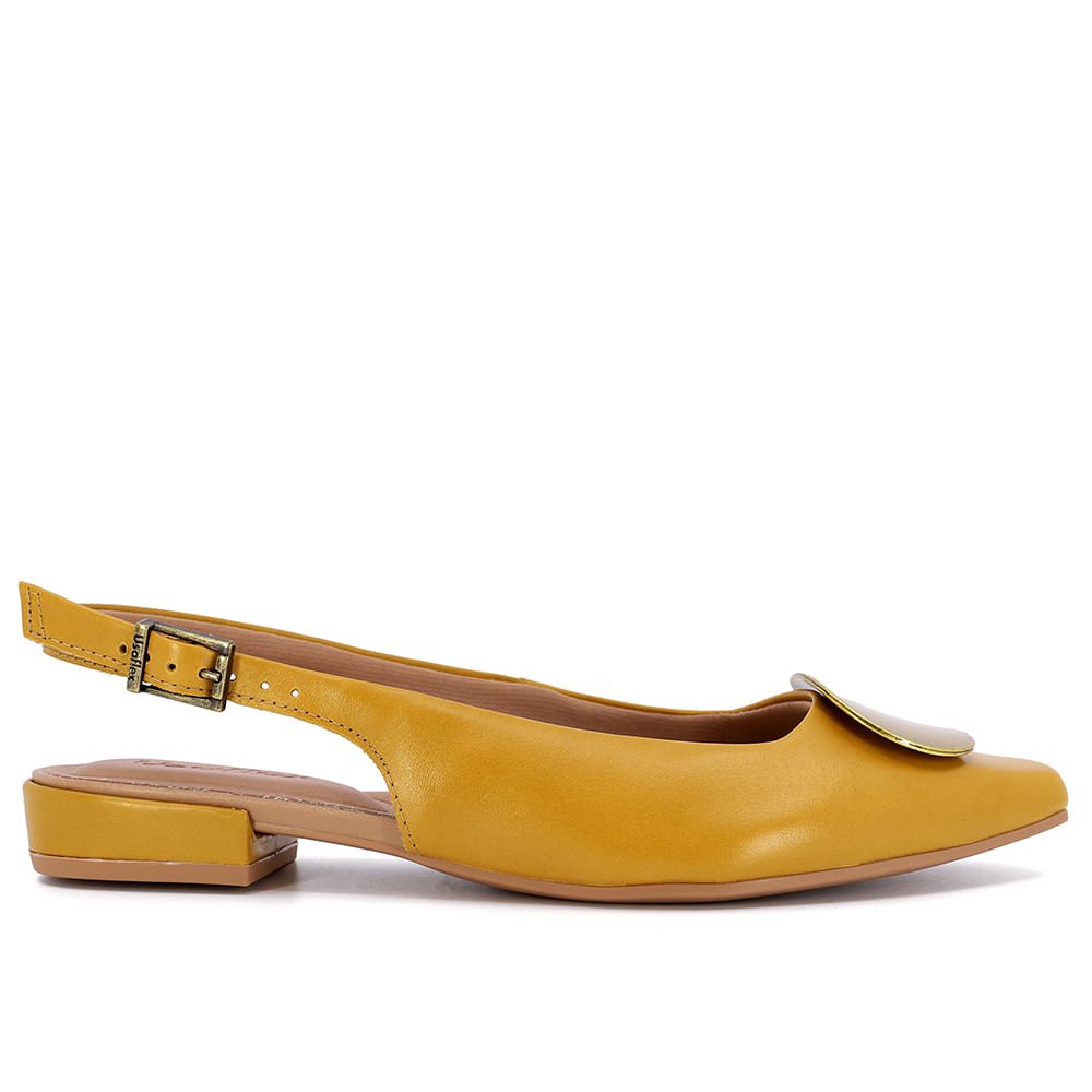 Slingback Usaflex Amarelo Salto Bloco Amarelo 1