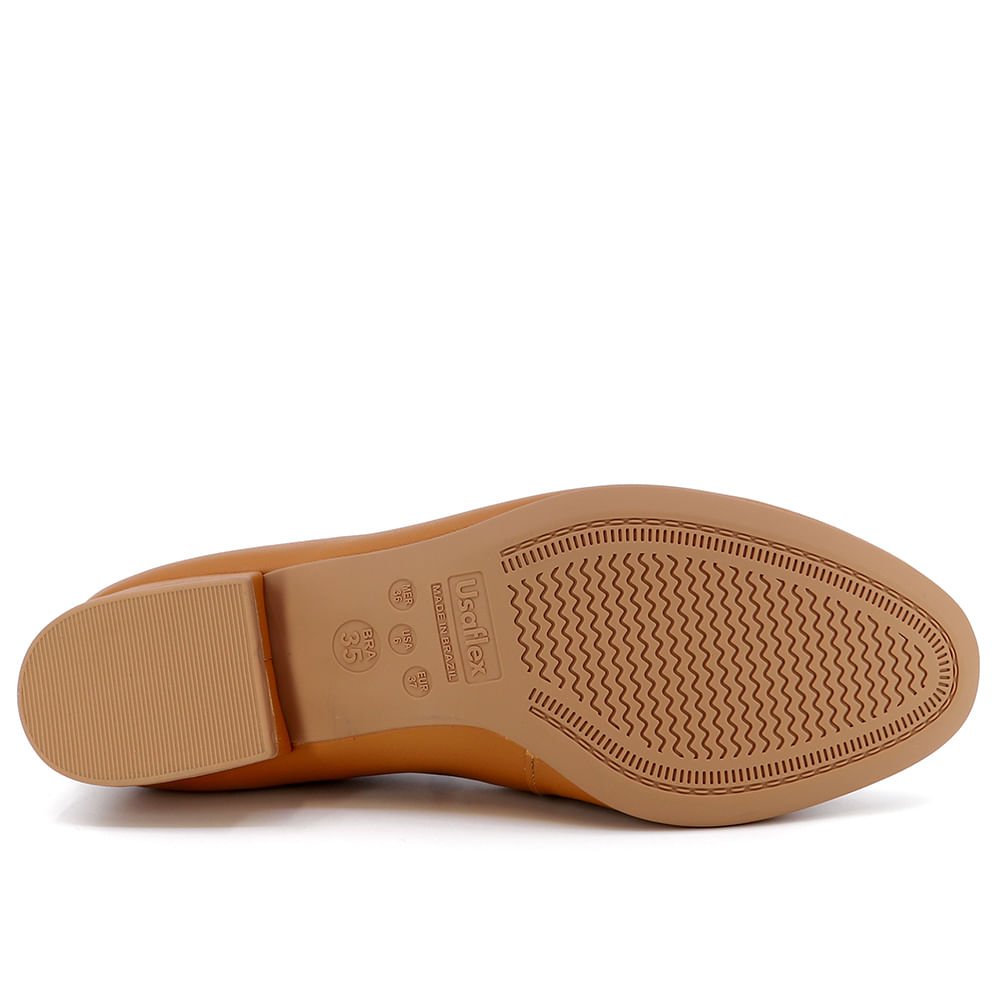 Scarpin Couro Marrom Fivela Marrom 4