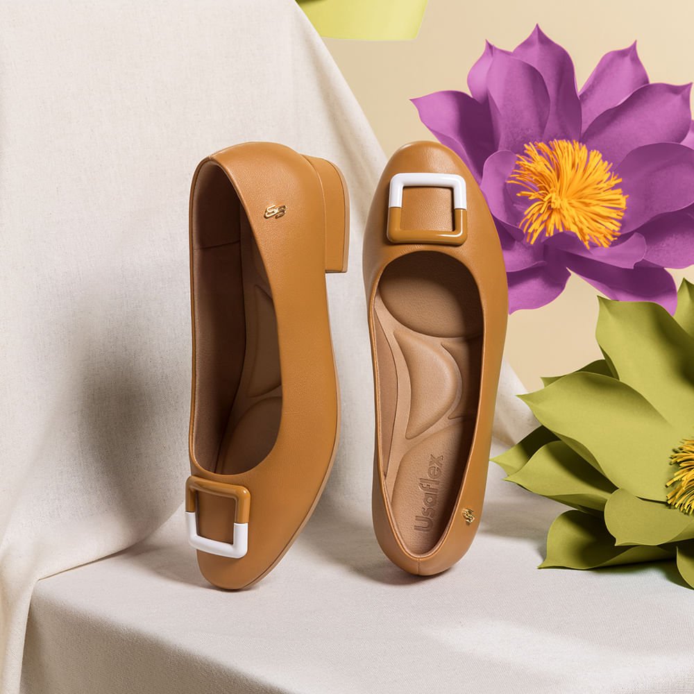 Scarpin Couro Marrom Fivela Marrom 7