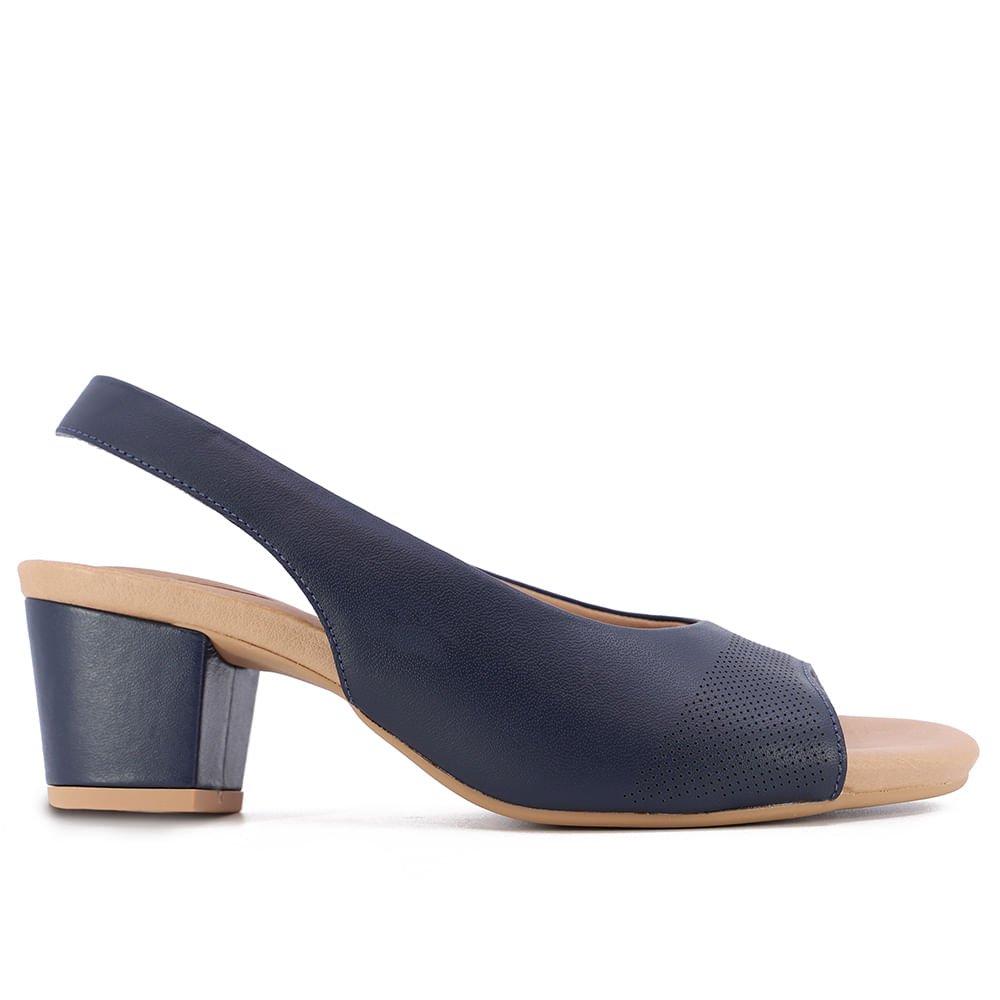 Slingback Usaflex Azul Salto Bloco Azul 1