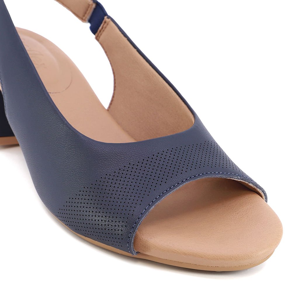 Slingback Usaflex Azul Salto Bloco Azul 4