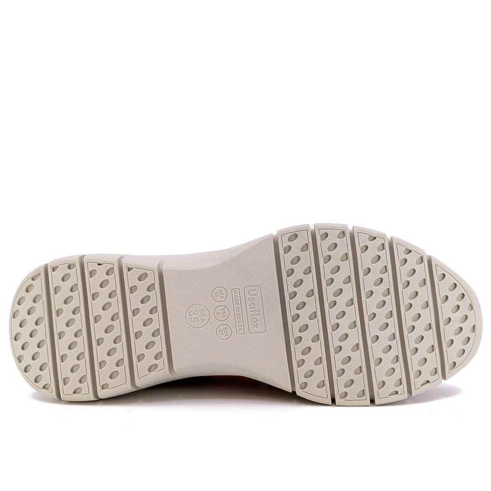 Tênis Casual Rosa Couro Detalhe Zíper Rosa 5