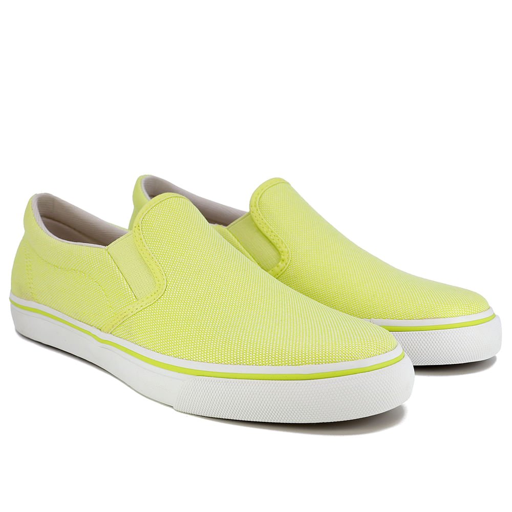 Tênis Casual Slip On Verde Tecido Verde 2