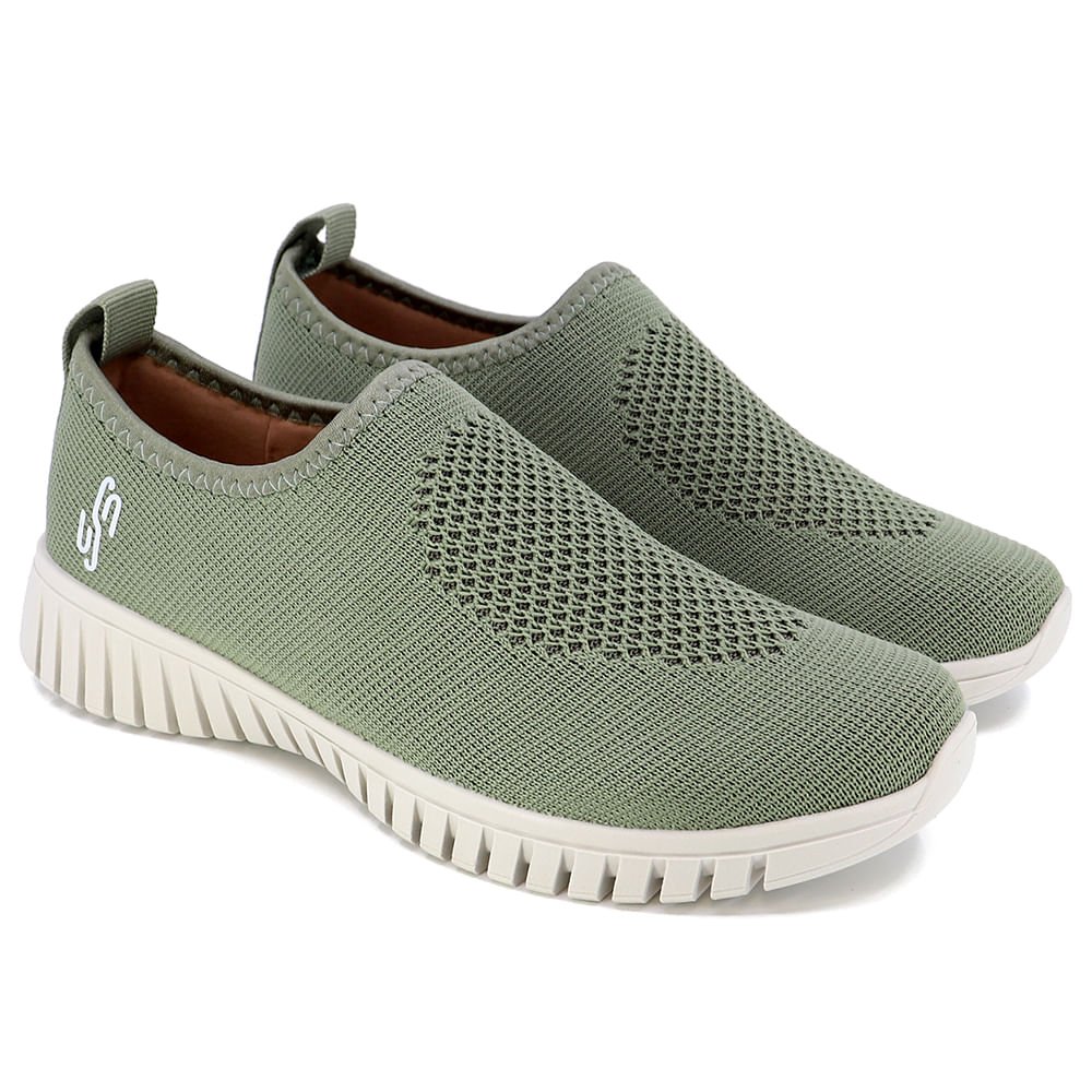 Tênis Slip On Verde Tricot Monograma Verde 2