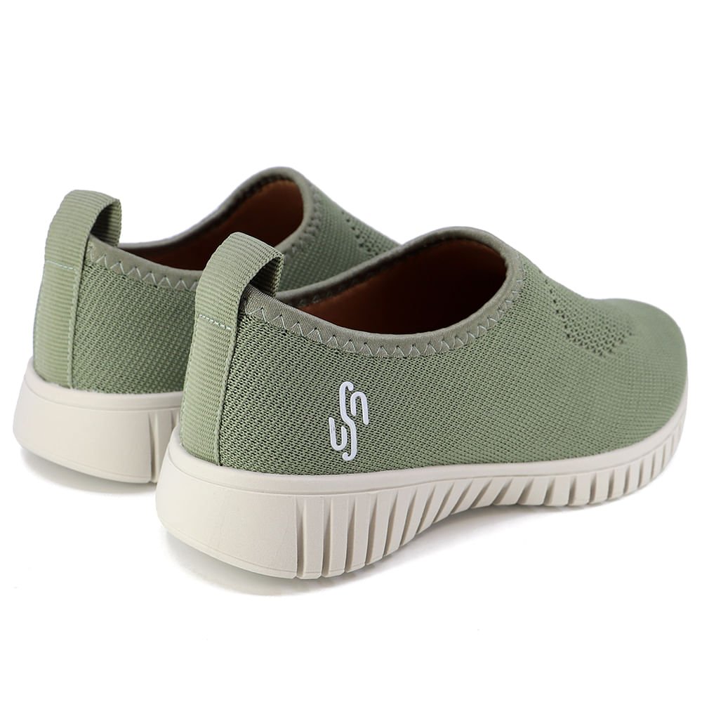 Tênis Slip On Verde Tricot Monograma Verde 3