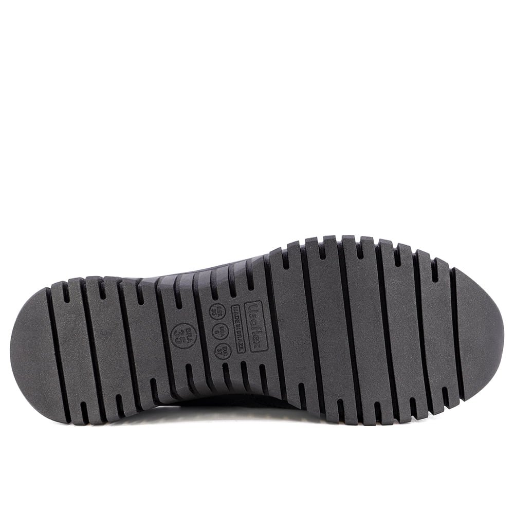 Mule Preto Bico Redondo Couro Detalhe Vazado Preto 5