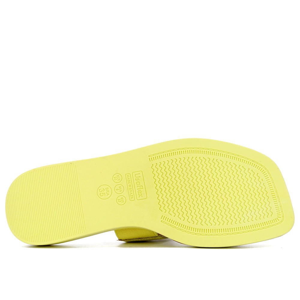 Rasteira Amarelo Salto Plataforma Couro Amarelo 5
