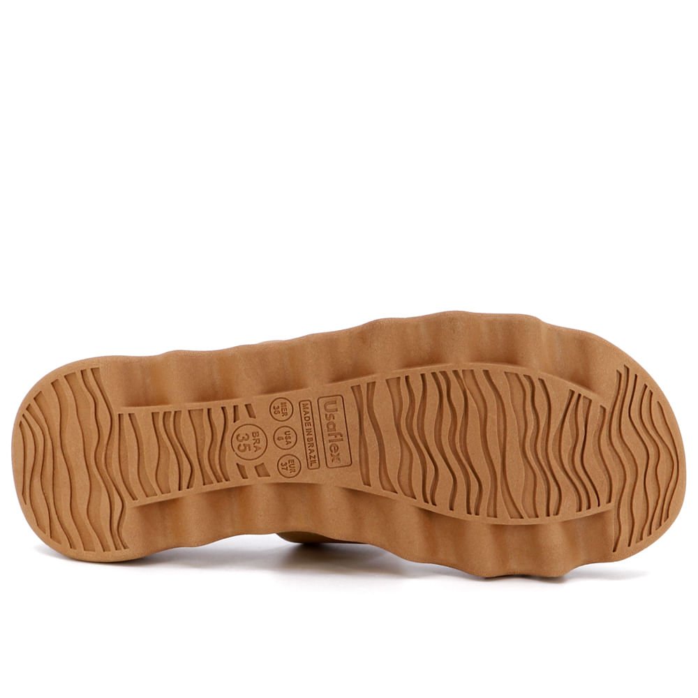 Rasteira Marrom Salto Plataforma Couro Anatômica Marrom 5