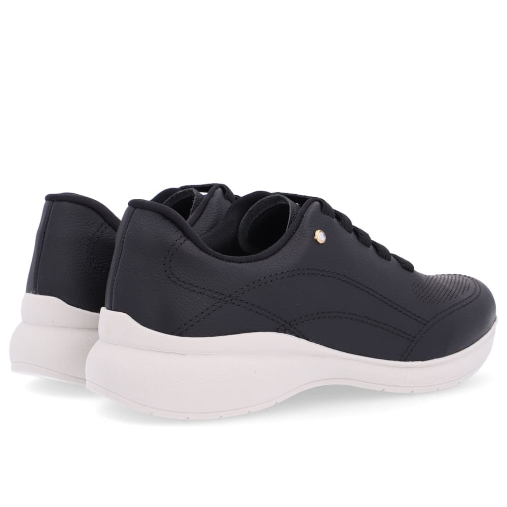 Tênis Casual Preto Couro Preto 3
