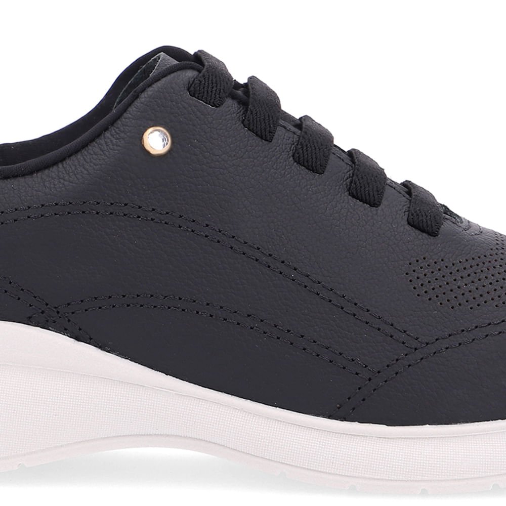 Tênis Casual Preto Couro Preto 4