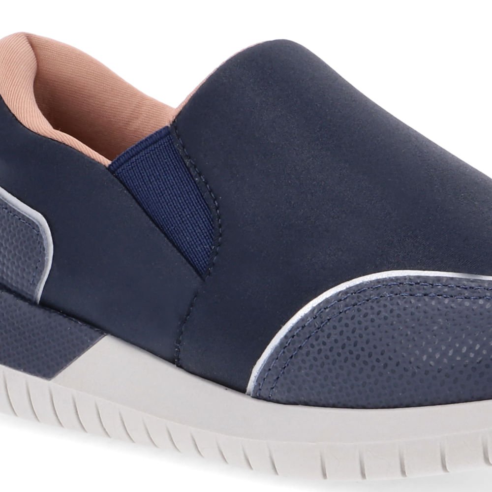 Tênis Slip On Elastano Azul Azul 4