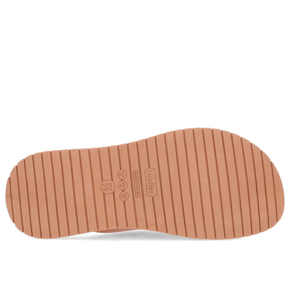 Tamanco Slide Couro Marrom Tiras Marrom 5