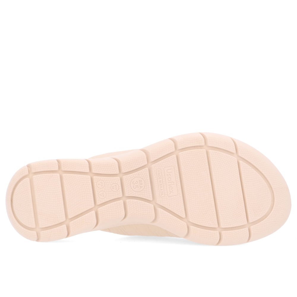 Tamanco Slide Bege Plataforma Couro Bege 5