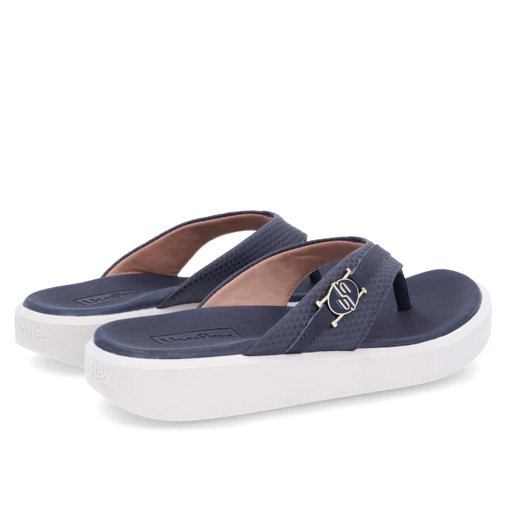 Chinelo Usaflex Salto Plataforma Feminino Azul 3
