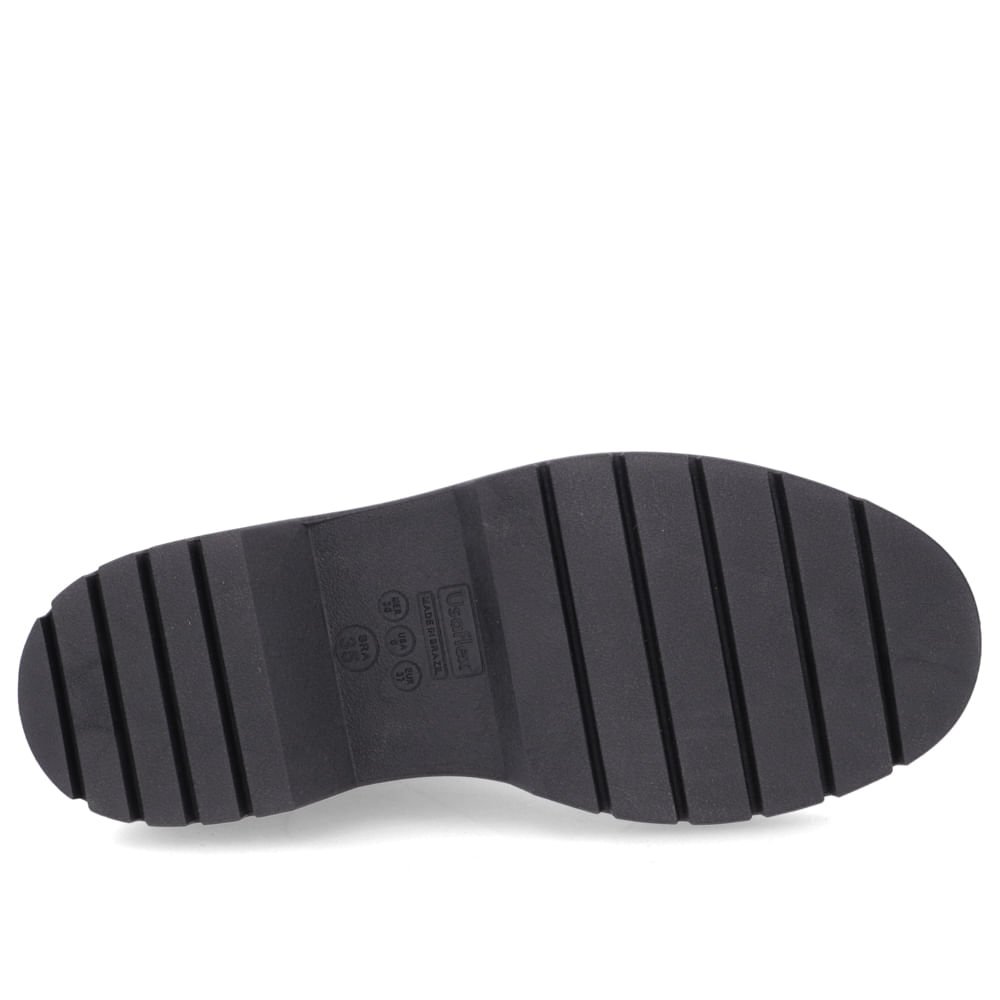 Bota Salto Plataforma Marrom Chocolate Couro Costura Fivela Marrom 5