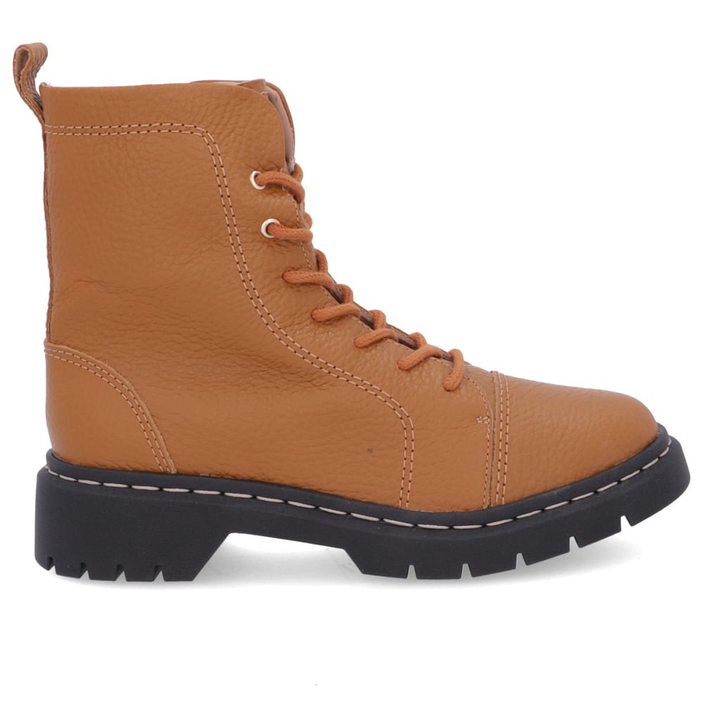 Bota Coturno Salto Plataforma Marrom