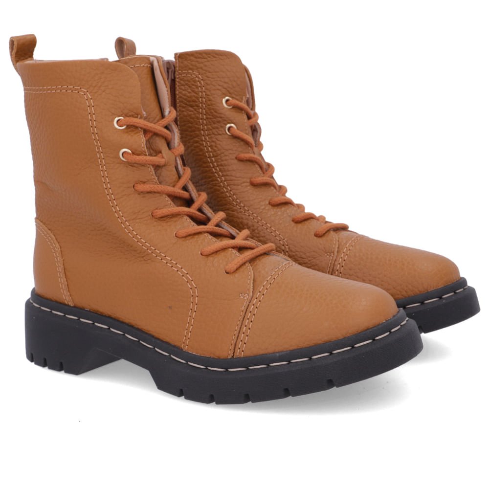 Bota Coturno Salto Plataforma Marrom Marrom 2