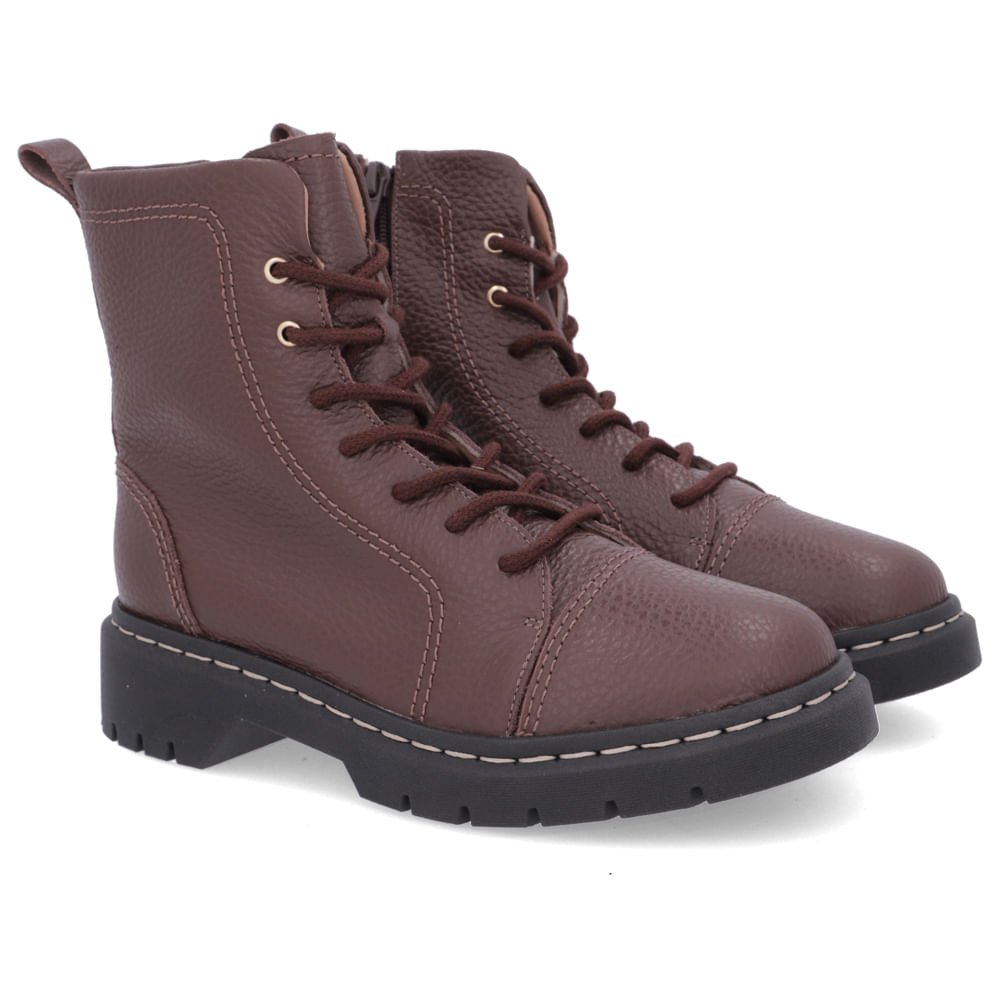 Bota Coturno Salto Plataforma Marrom Chocolate Marrom 2