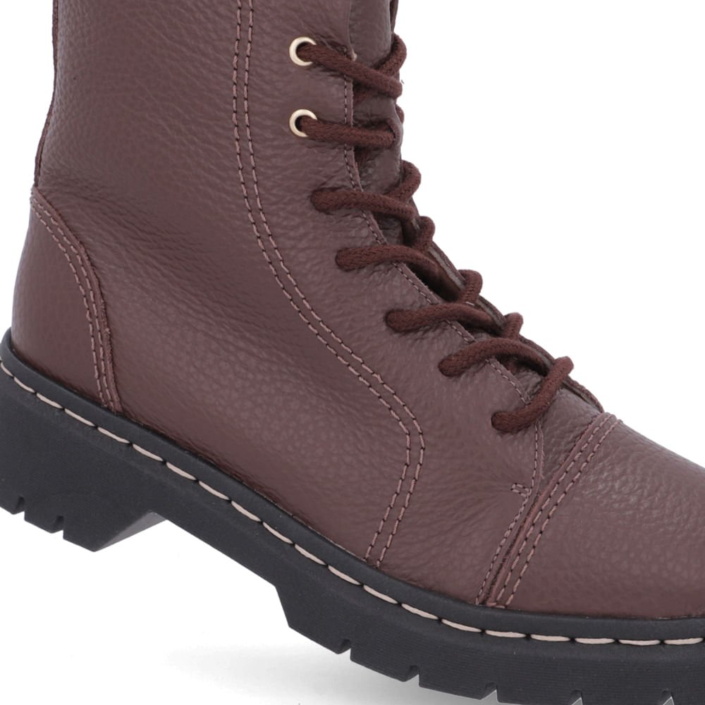 Bota Coturno Salto Plataforma Marrom Chocolate Marrom 4