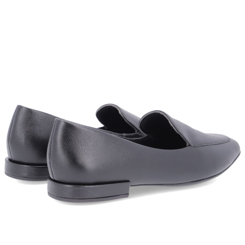 Loafer Usaflex Preto Liso Básico Feminino Preto 3