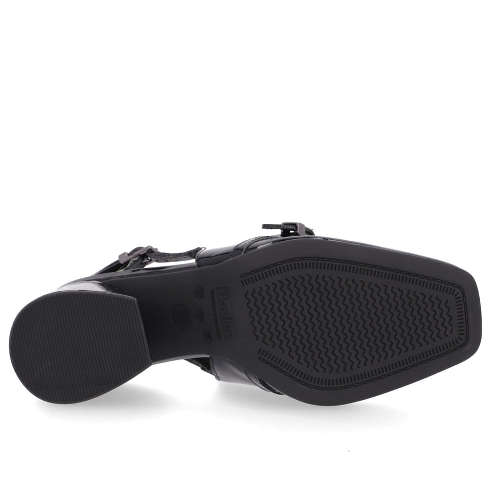 Slingback Usaflex Preto Salto Bloco Preto 3