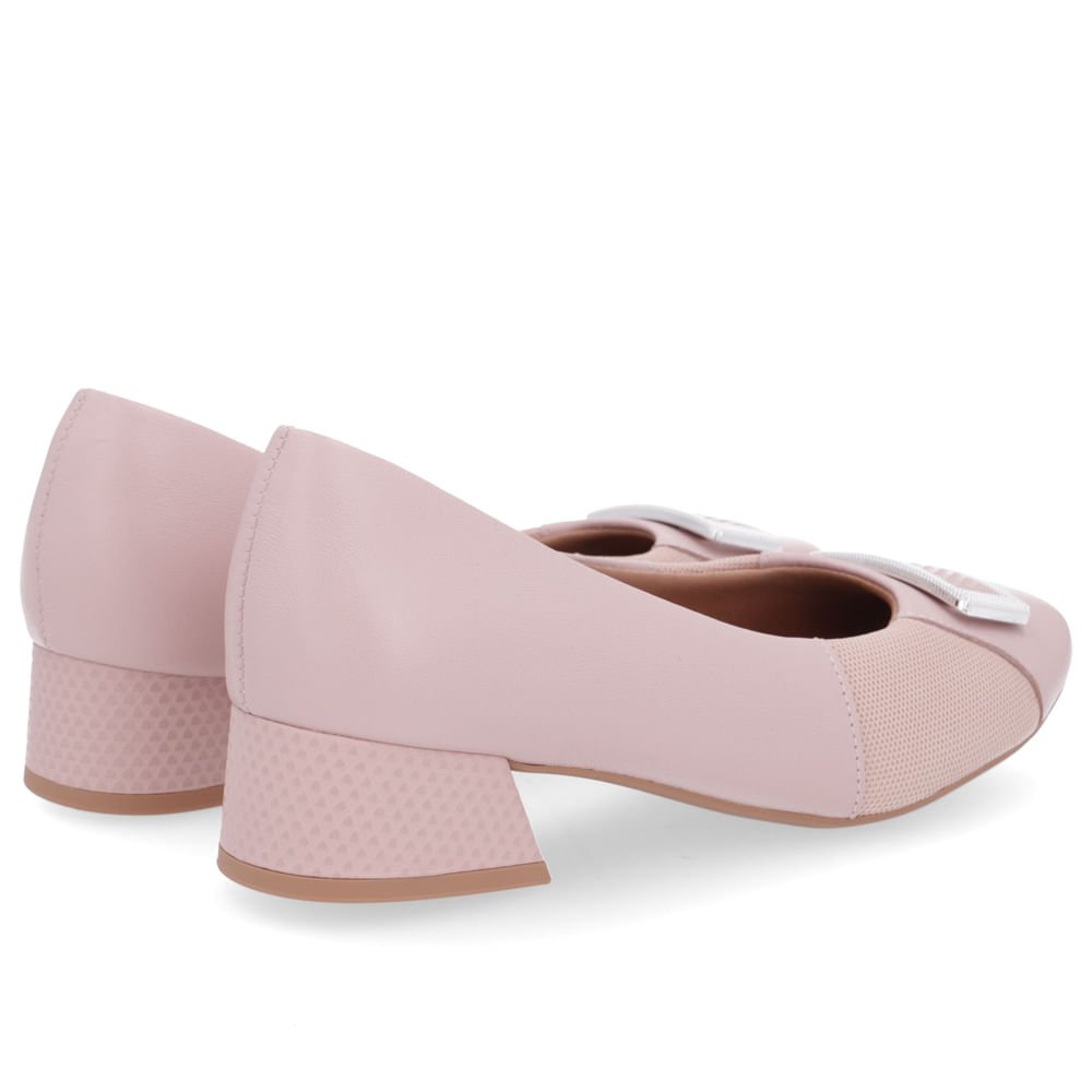 Scarpin Usaflex Rosa Salto Bloco 1158 Rosa 3