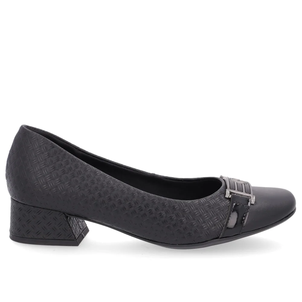 Scarpin Usaflex Detalhe Fivela 1158