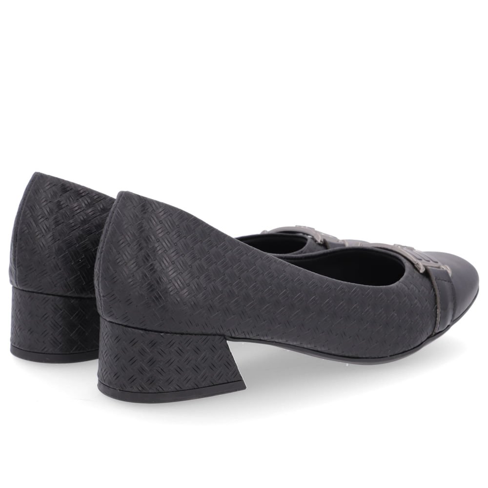 Scarpin Usaflex Detalhe Fivela 1158 Preto 3
