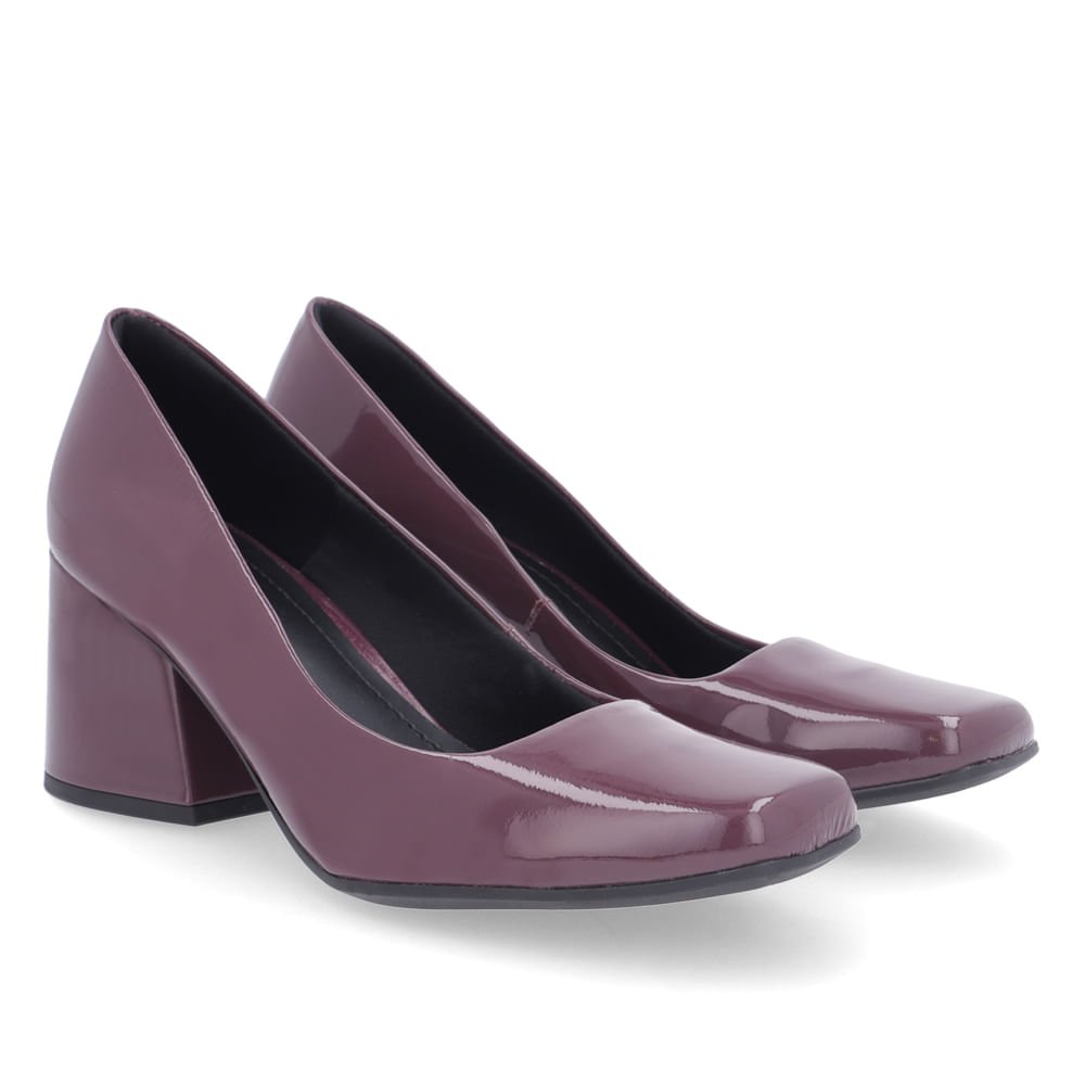 Scarpin Usaflex Couro Roxo 1158 Roxo 2