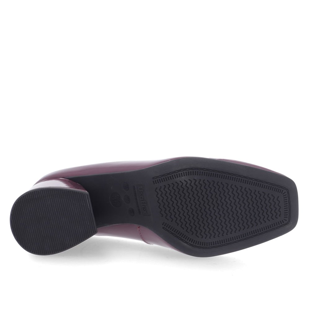 Scarpin Usaflex Couro Roxo 1158 Roxo 5