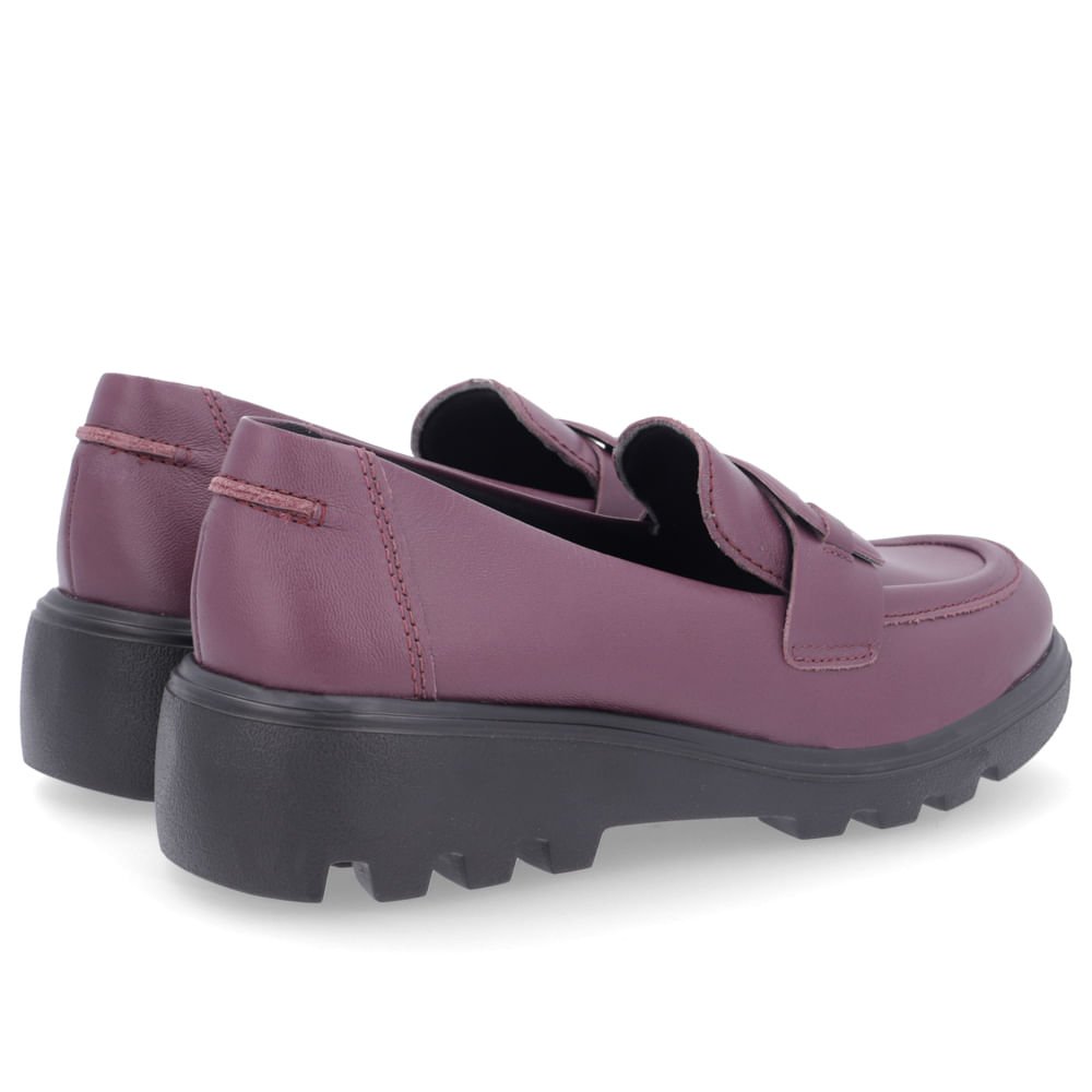 Loafer Usaflex Roxo Salto Bloco Feminino Roxo 3