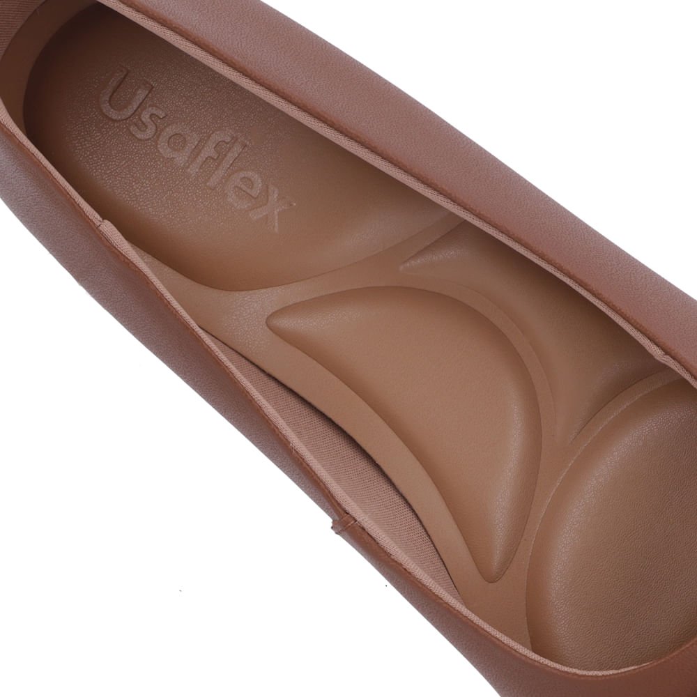 Scarpin Couro Marrom Salto Bloco Bico Escama Marrom 4