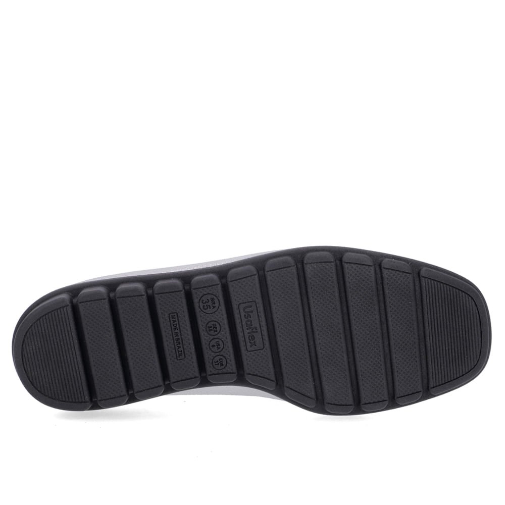 Loafer Usaflex Metalizado Prata Feminino Prata 5