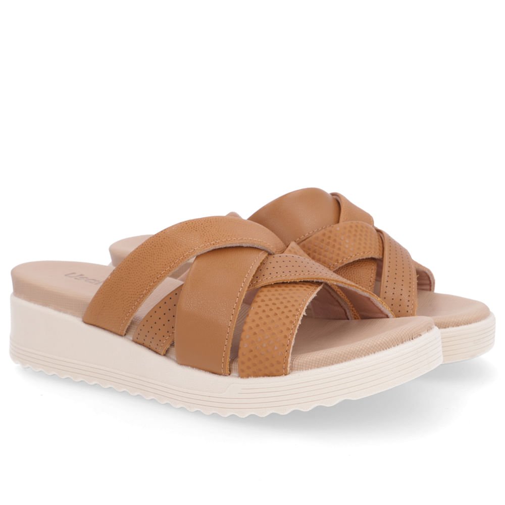 Tamanco Salto Plataforma Couro Marrom Marrom 2