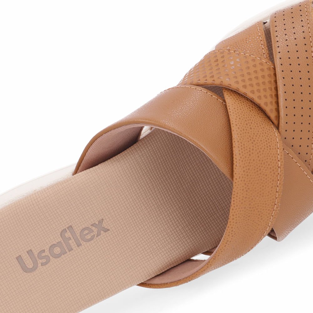 Tamanco Salto Plataforma Couro Marrom Marrom 4