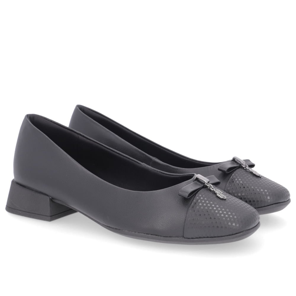 Scarpin Usaflex Mini Tressê 1158 Preto 2
